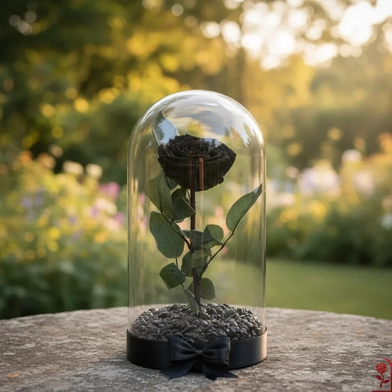 Preserved Black Rose