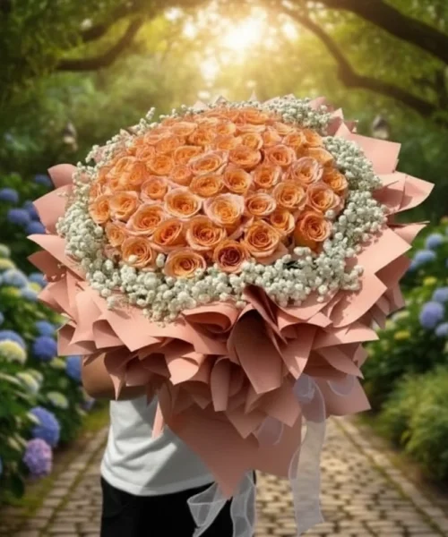 Heavenly Peach Roses