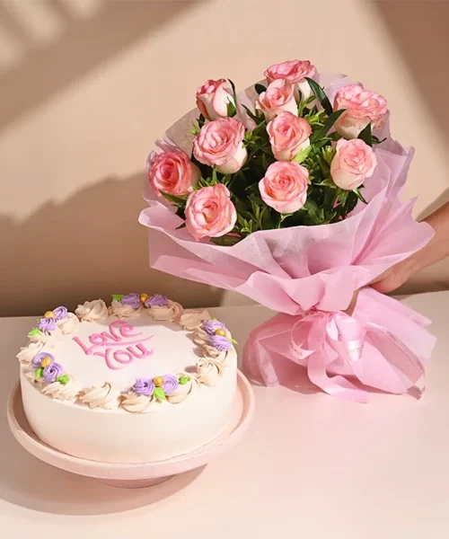 Classy Vanilla Cake Combo img