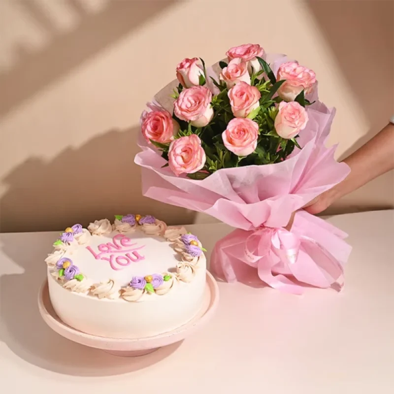 Classy Vanilla Cake Combo