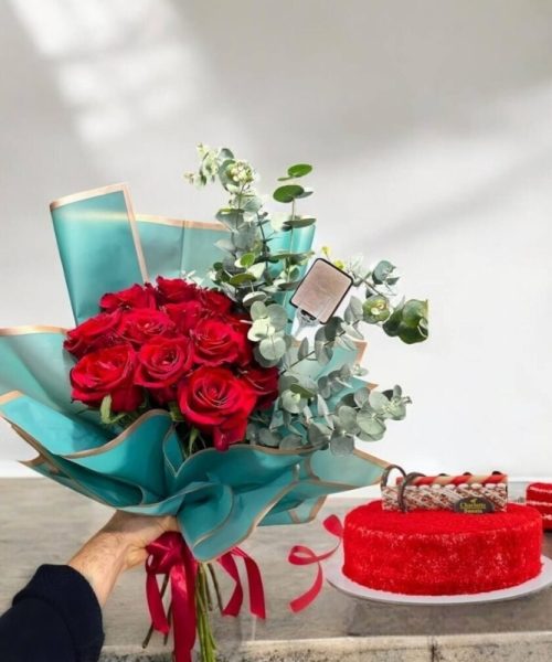 Flowers and cake image 2