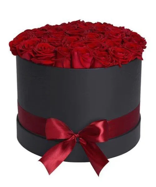 Red Roses and Gypsophila Box img