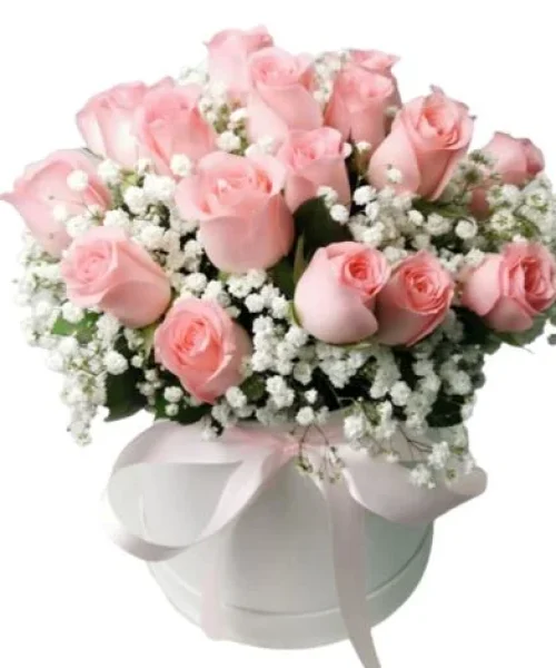 Roses with Gypsophila Box img