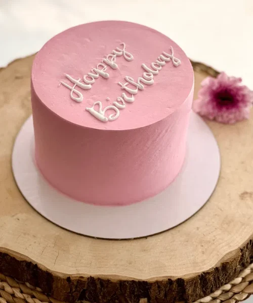 Pink Simple Smash Birthday Cake