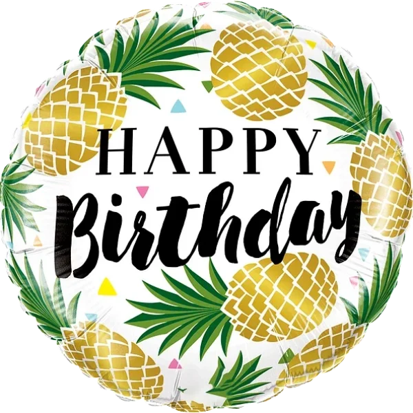 Birthday Golden Pineapple