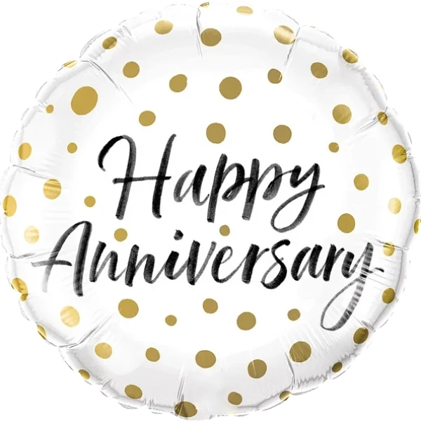 Happy Anniversary Gold Dots