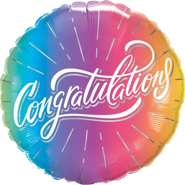 Congratulations Vibrant Ombre