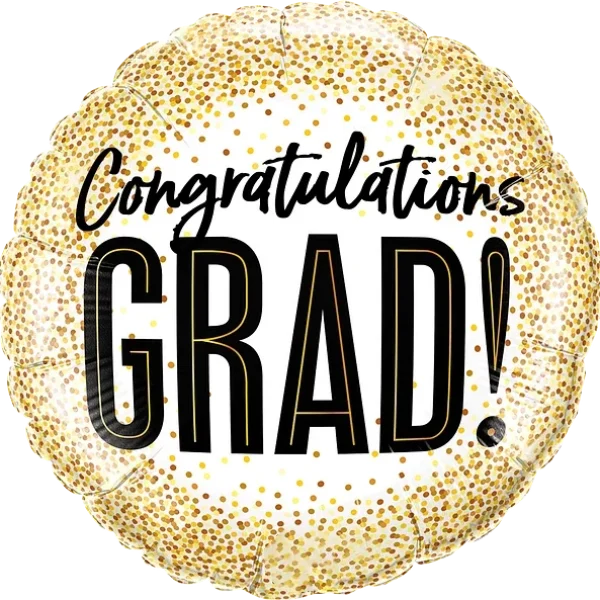 Grad Gold Glitter Dots