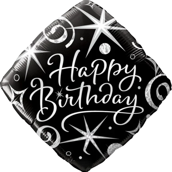 Birthday Elegant Sparkles & Swirls