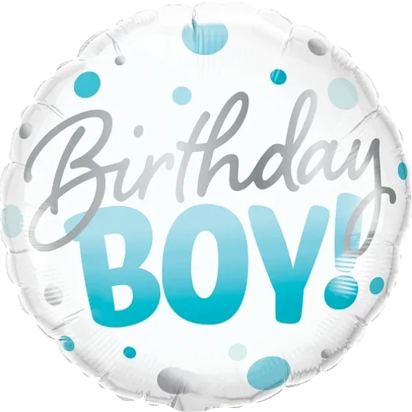Birthday Boy Blue Dots