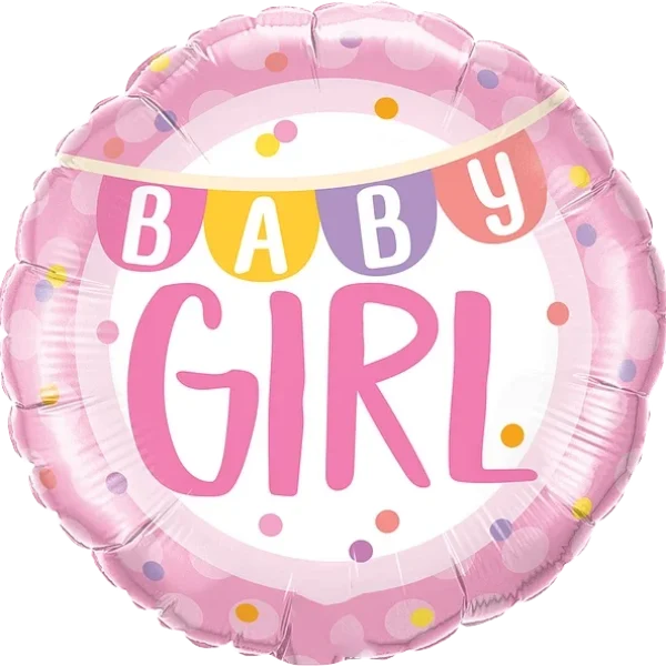 Baby Girl Banner & Dots