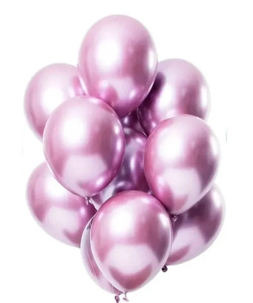 Light Pink Chrome Balloons 10 Pcs img