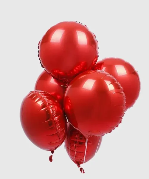 Red Helium Foil Balloons 6 Pcs img