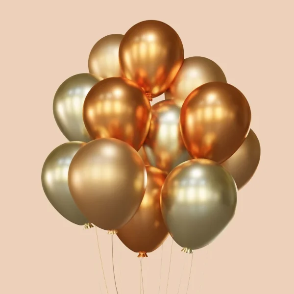 Golden Chrome Balloons