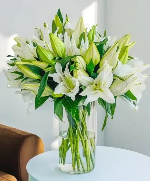 white lilies
